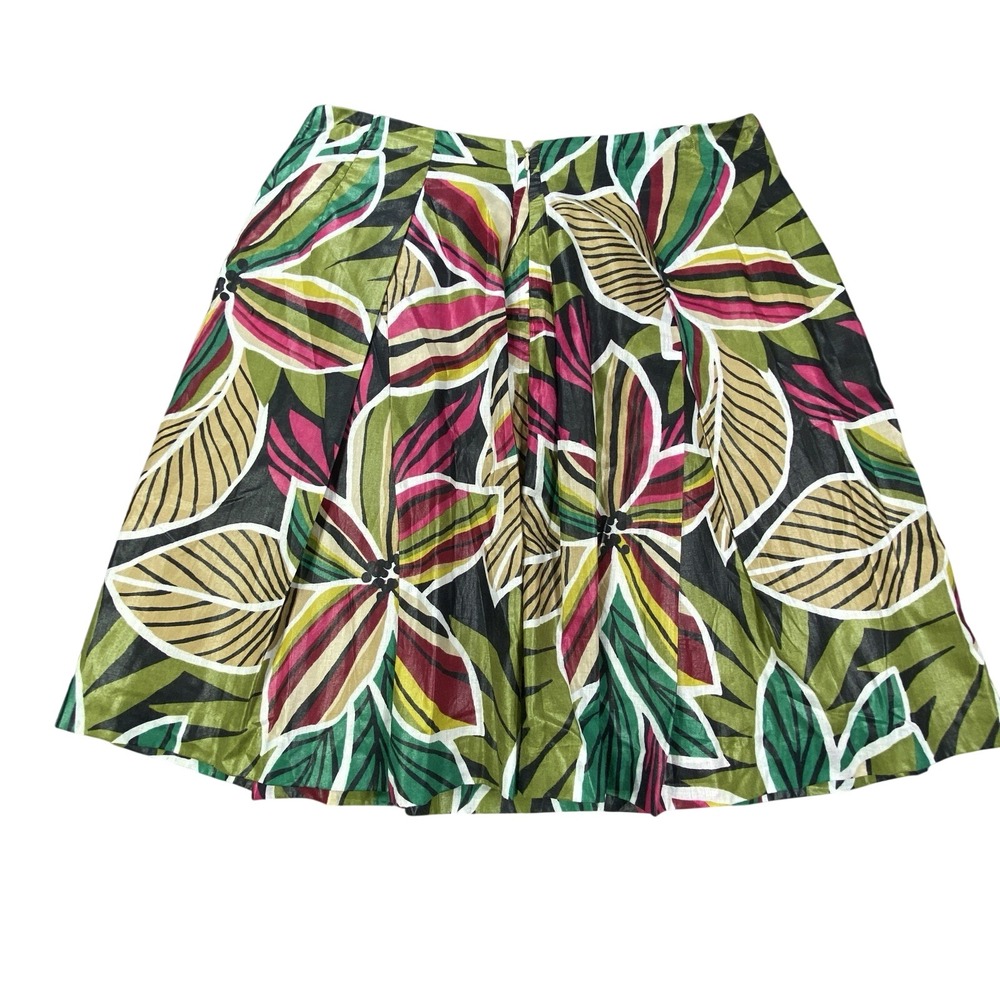 Worthington Hawaiian Skirt Floral Print Size 12 Shimmer Sheer Lining Beach Flowy